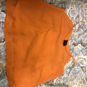 Orange flowy layered shirt